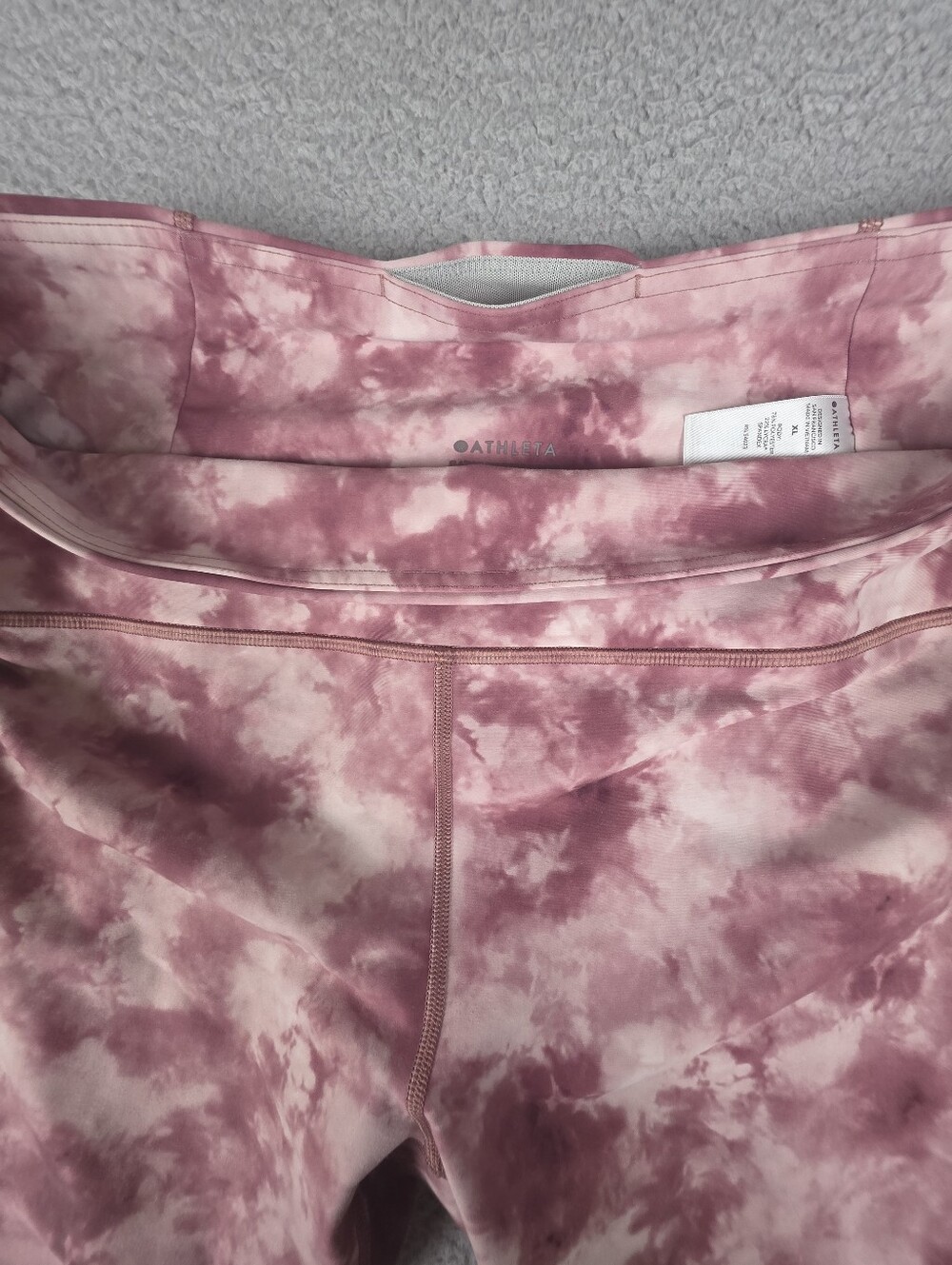 ATHLETA Leggings Elation Ultra High Rise 7/8 Pink Ombre Fuchsia Stash Pocket XL